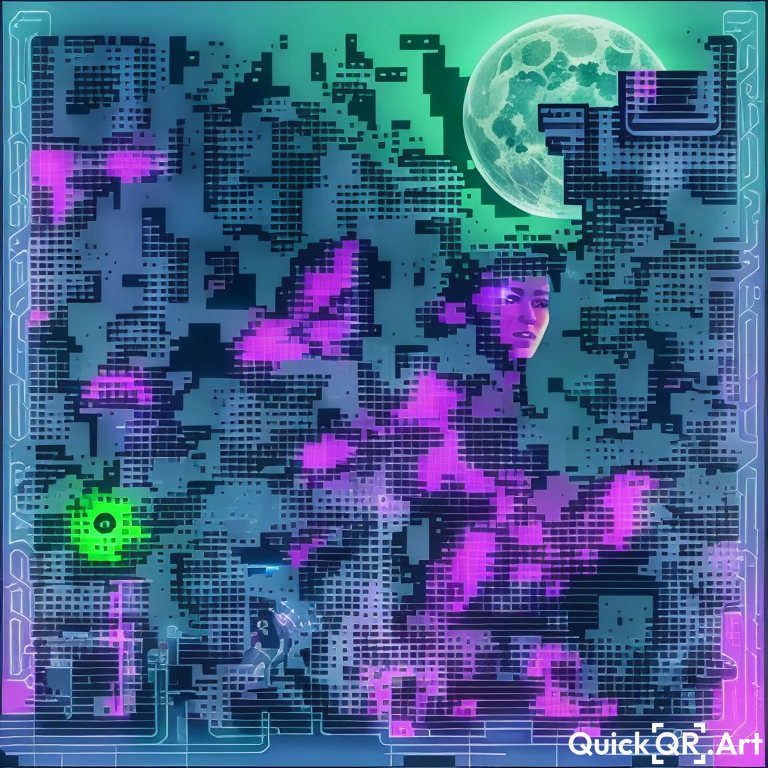 cyberpunk eart and mooon  --step 16 - seed 548984391
