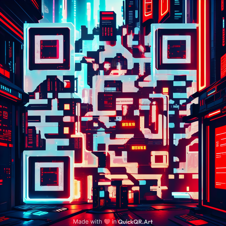 Cyberpunk stylistics in red colors
